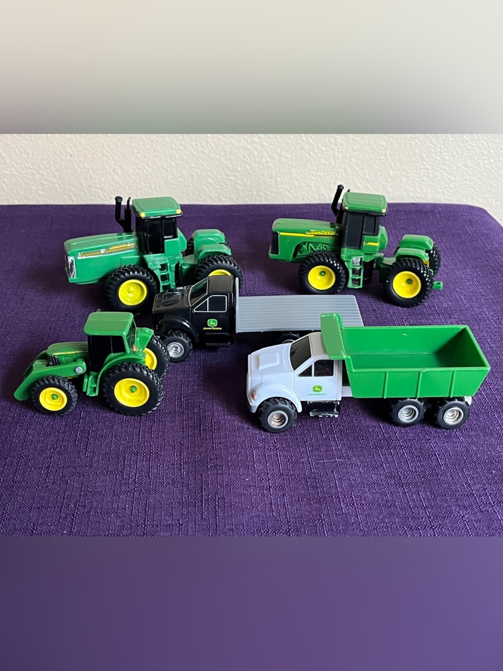John Deere Miniature Die-Cast and Plastic Farm Equipment Toys Tractors Trucks